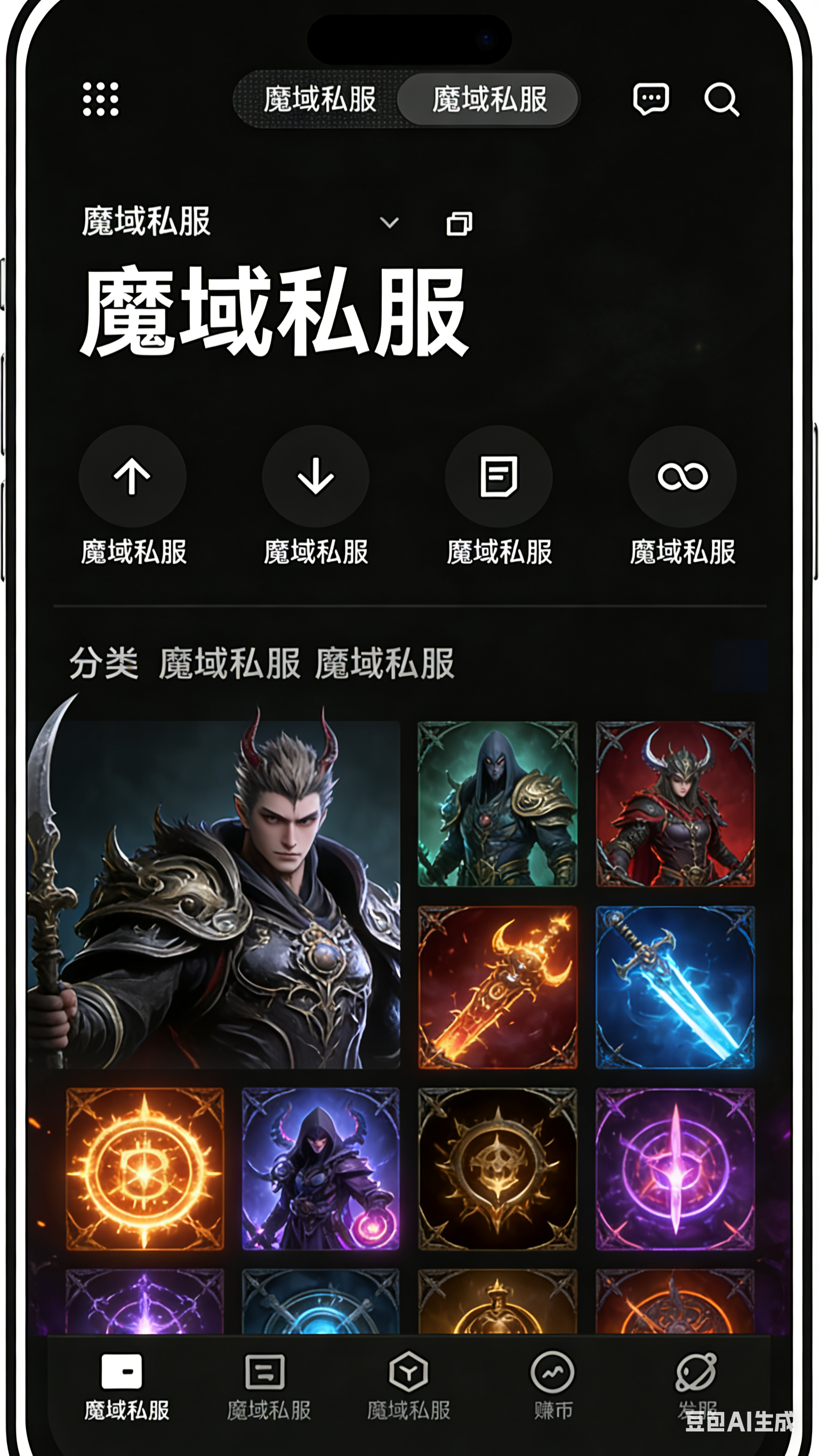 魔域私服战魂锻造面板